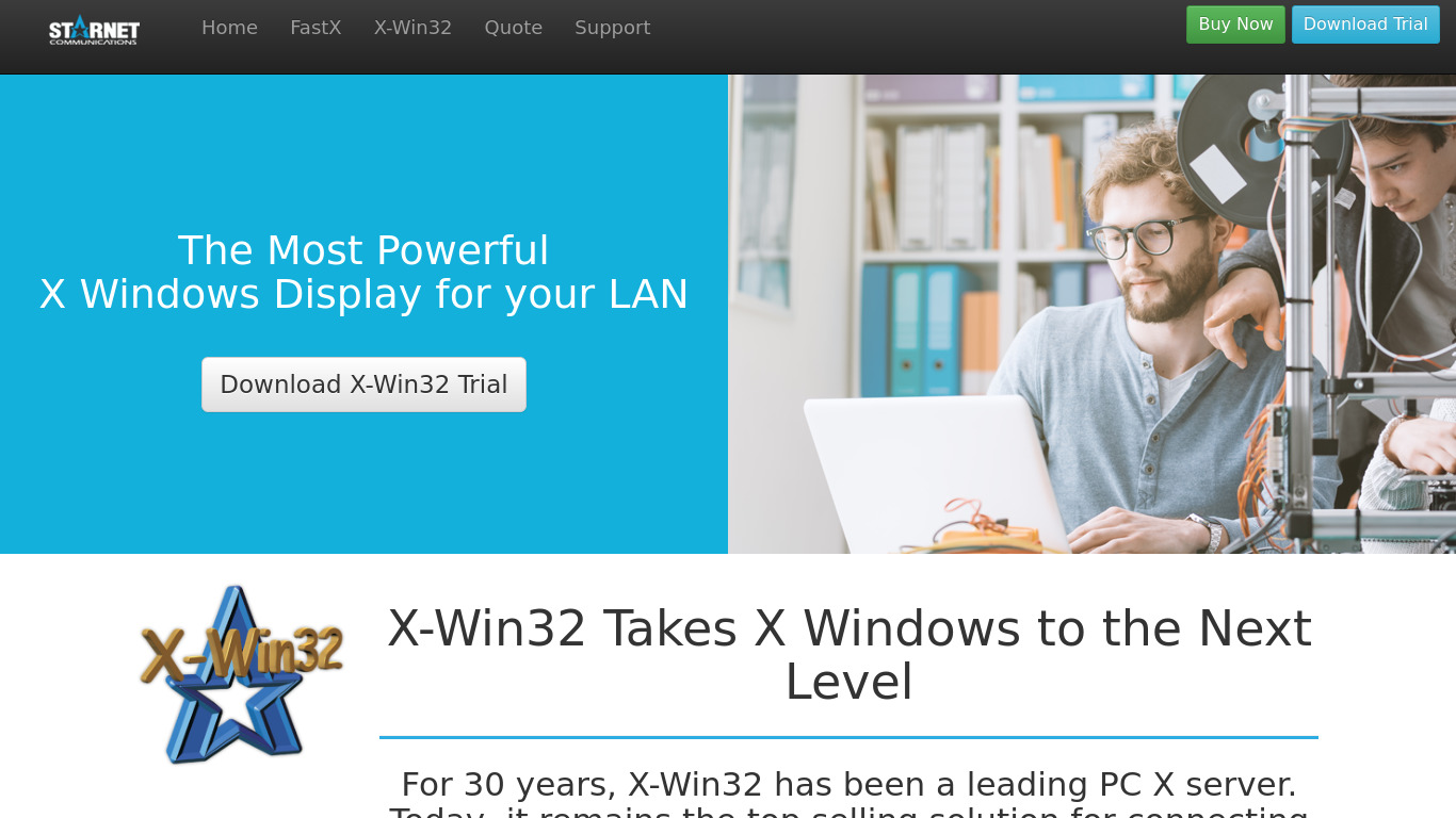 X-Win32 Landing page