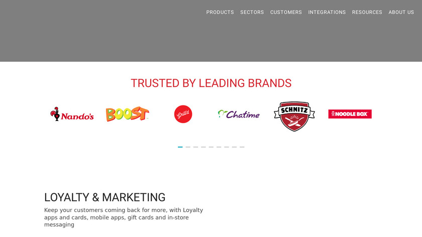 Redcat Polygon Hospitality POS Landing Page
