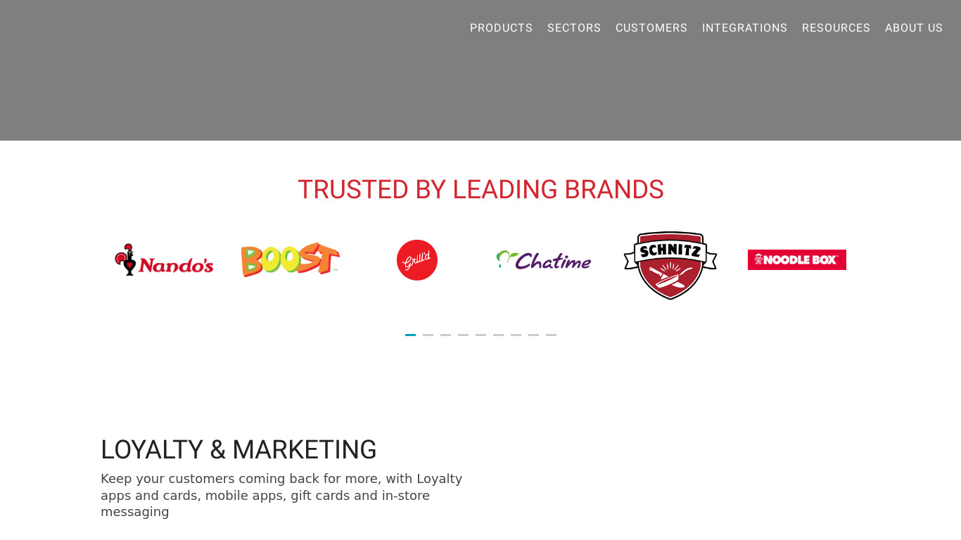 Redcat Polygon Hospitality POS Landing page