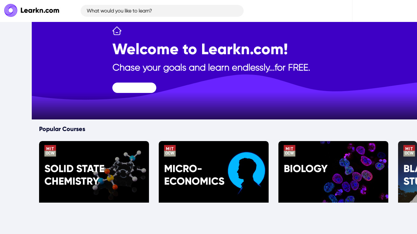 Learkn Landing page