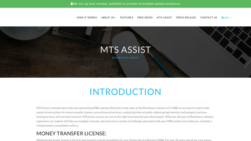 MTS Assist Landing Page