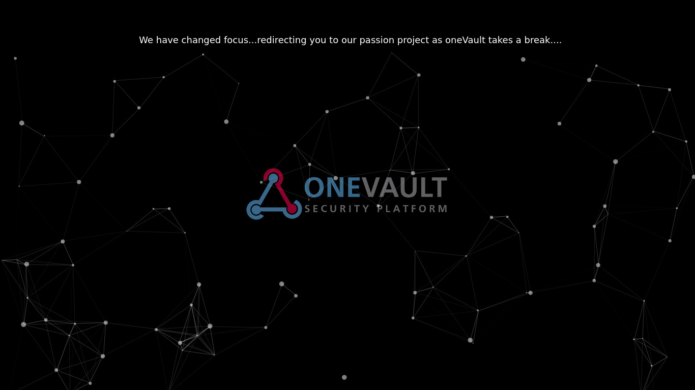 oneVault.tech Landing page