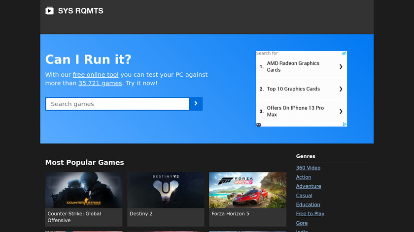 Sysrqmts Landing Page
