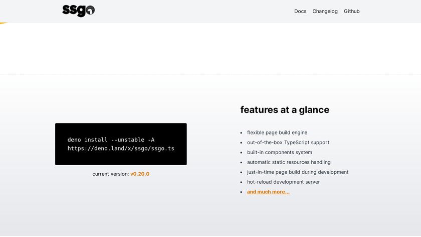 ssgo Landing Page