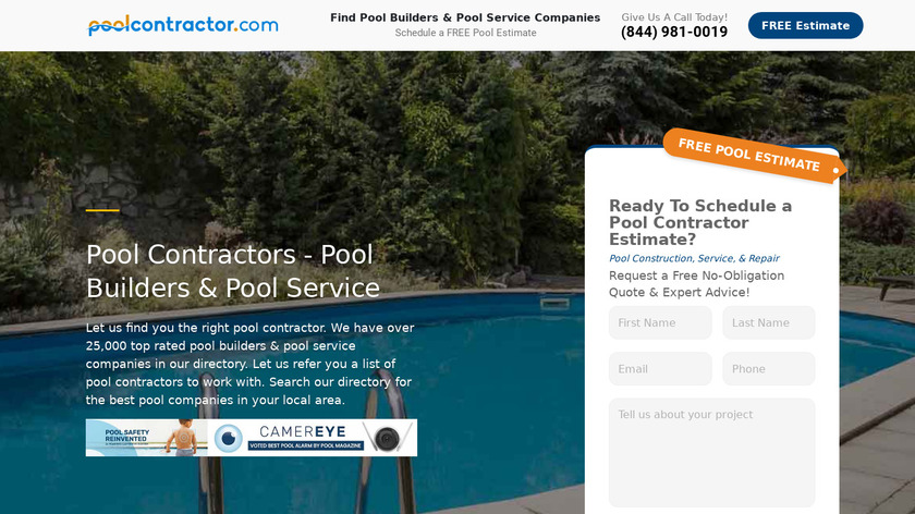 Pool Contractor Landing Page