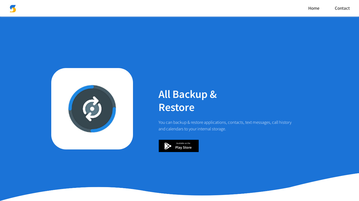 All Backup & Restore Landing page