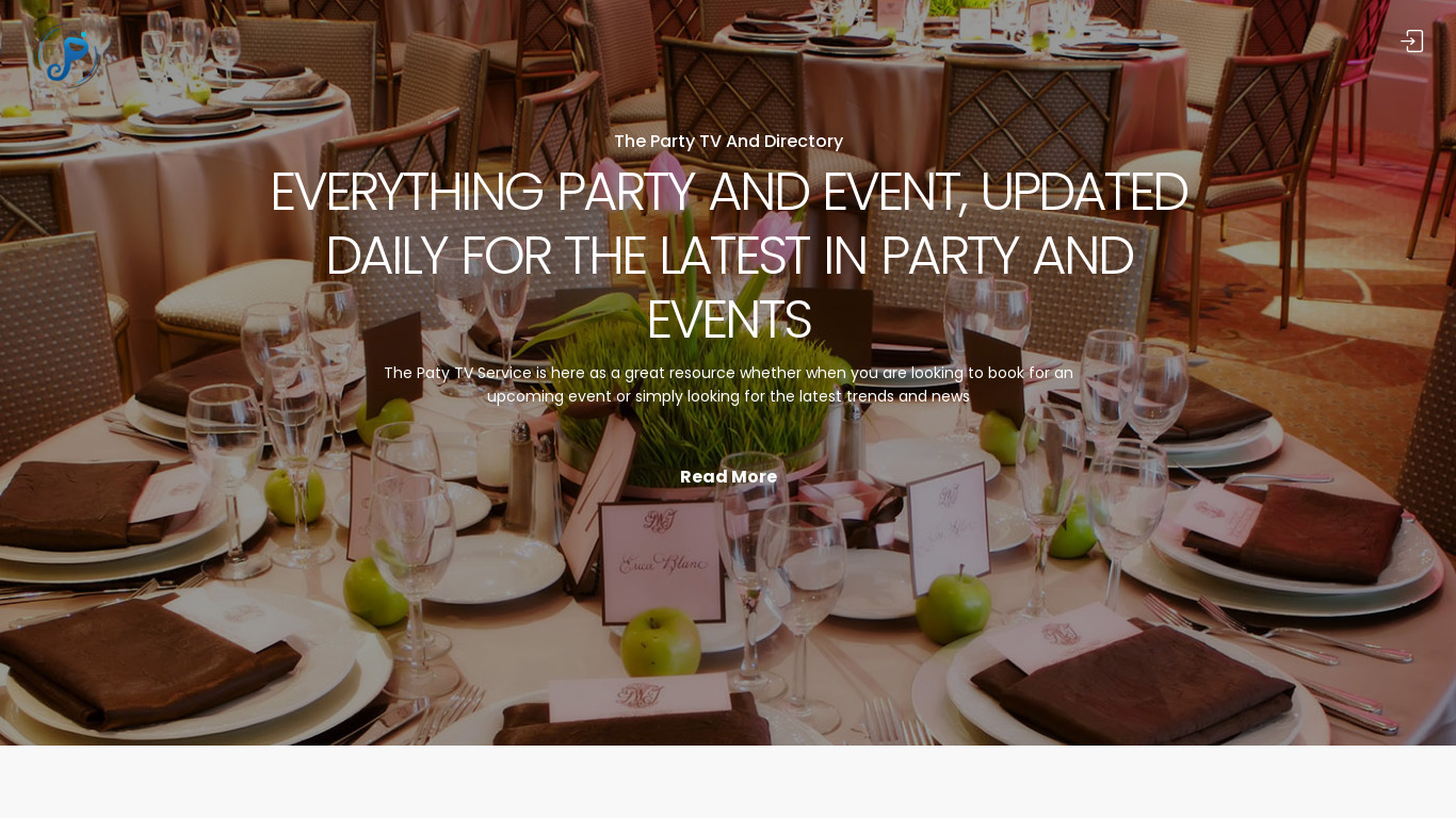 WeParty.TV Landing page