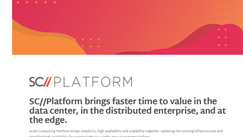 HC3 Virtualization Platform Landing Page