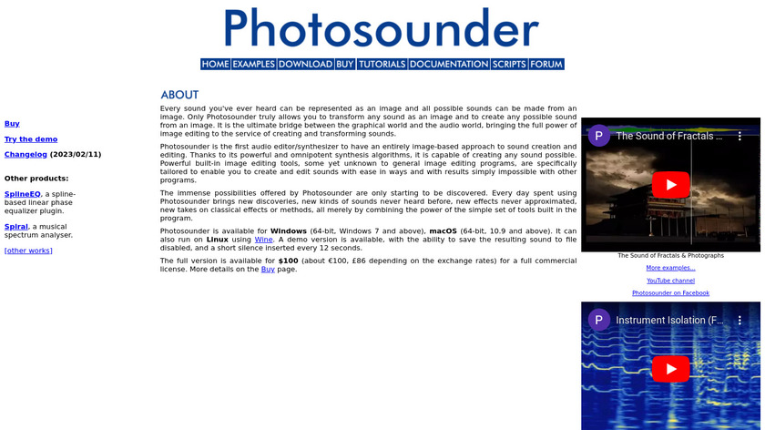 Photosounder Landing Page