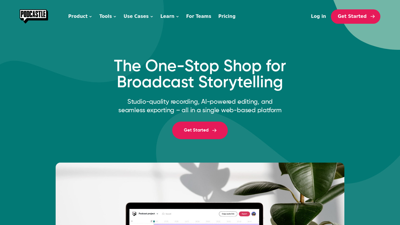 Podcastle Landing page