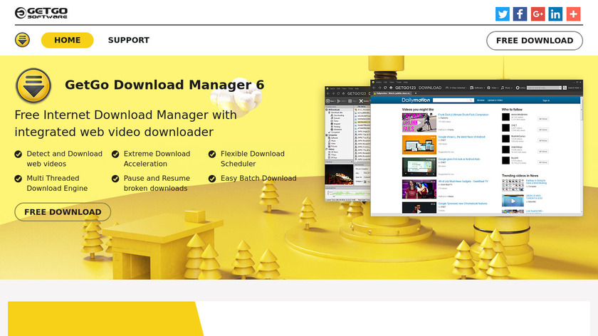 GetGo Download Manager Landing Page
