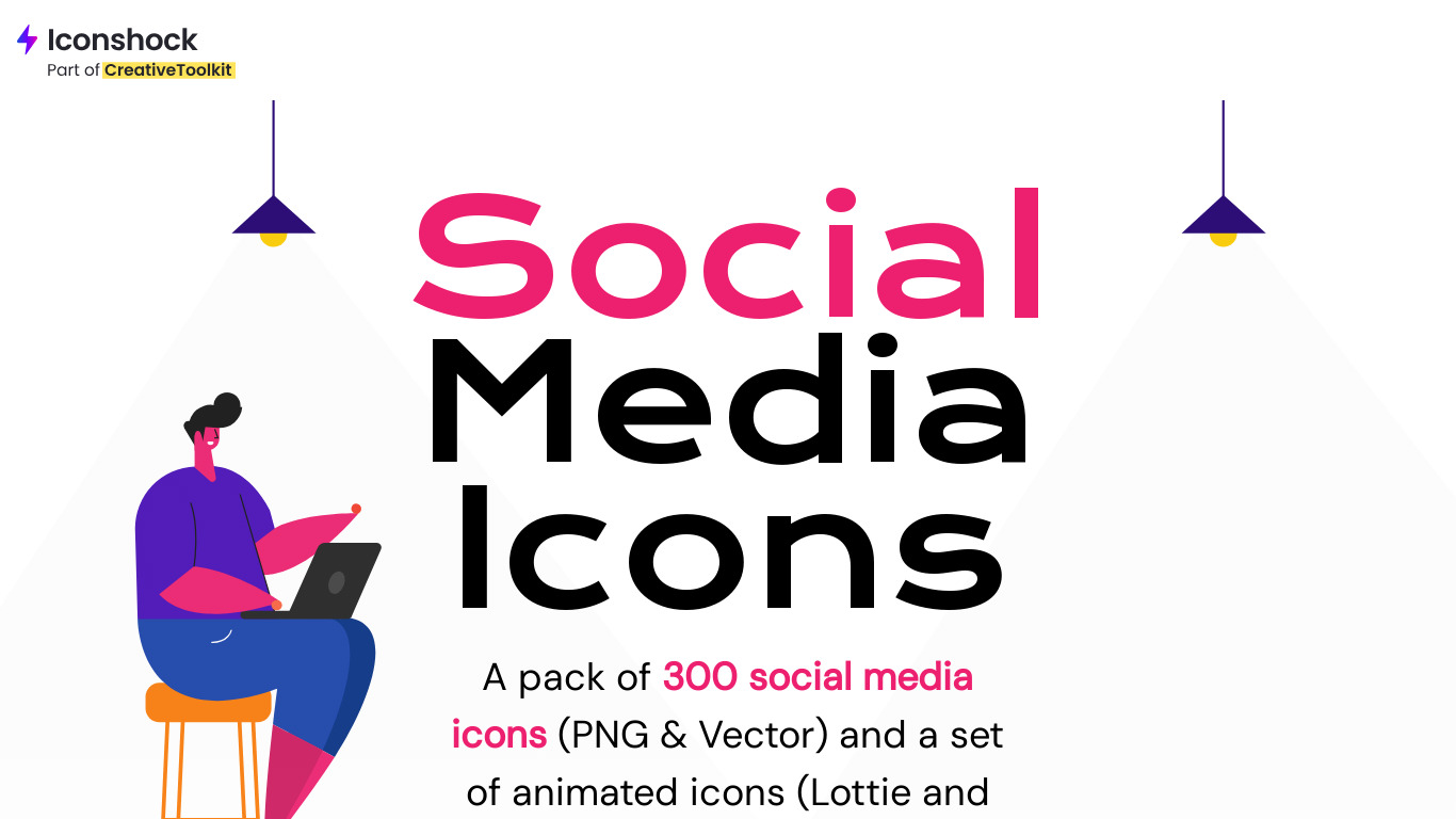 Social Media Icons by iconshock Landing page
