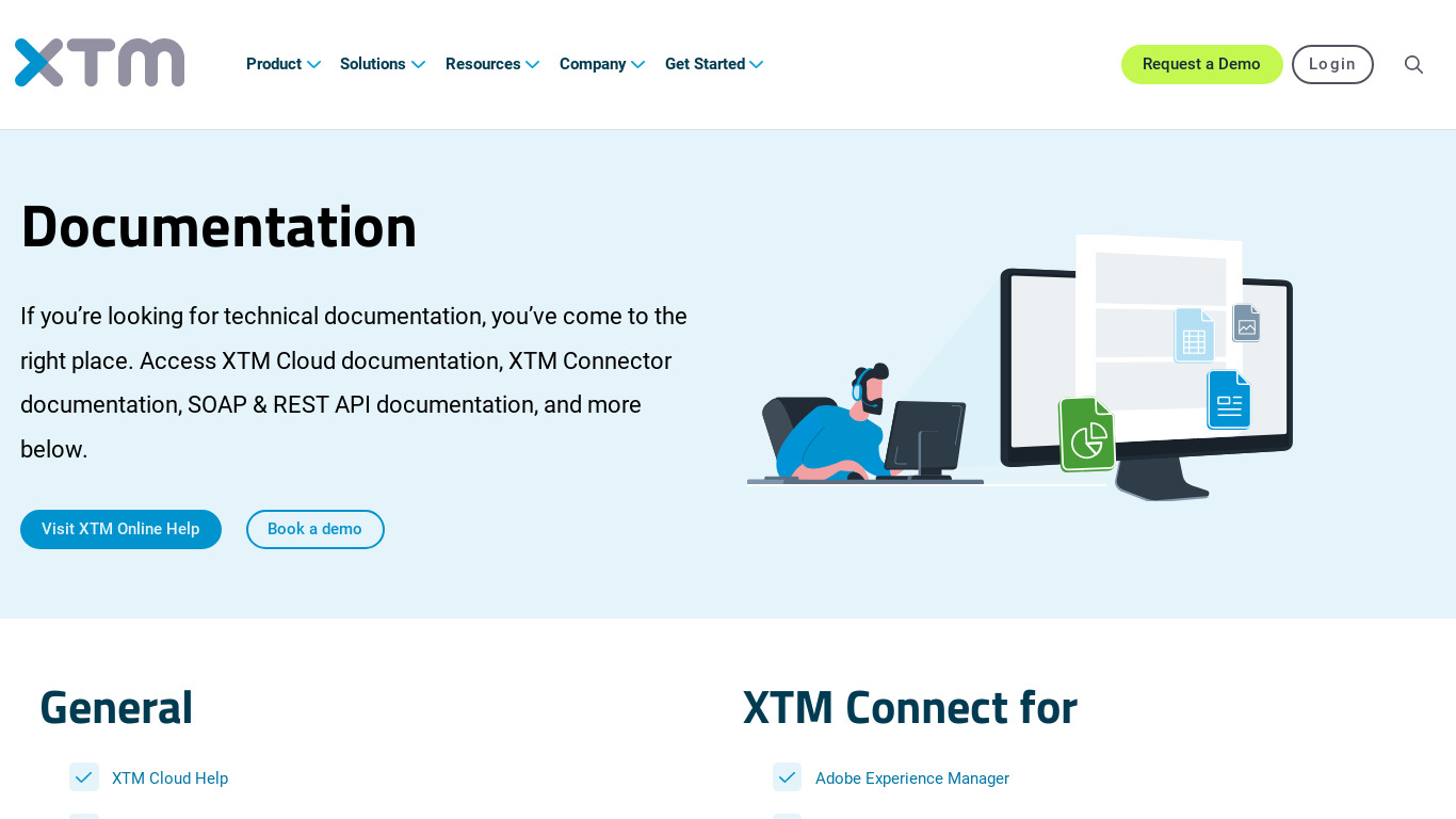 XTM Cloud Landing page