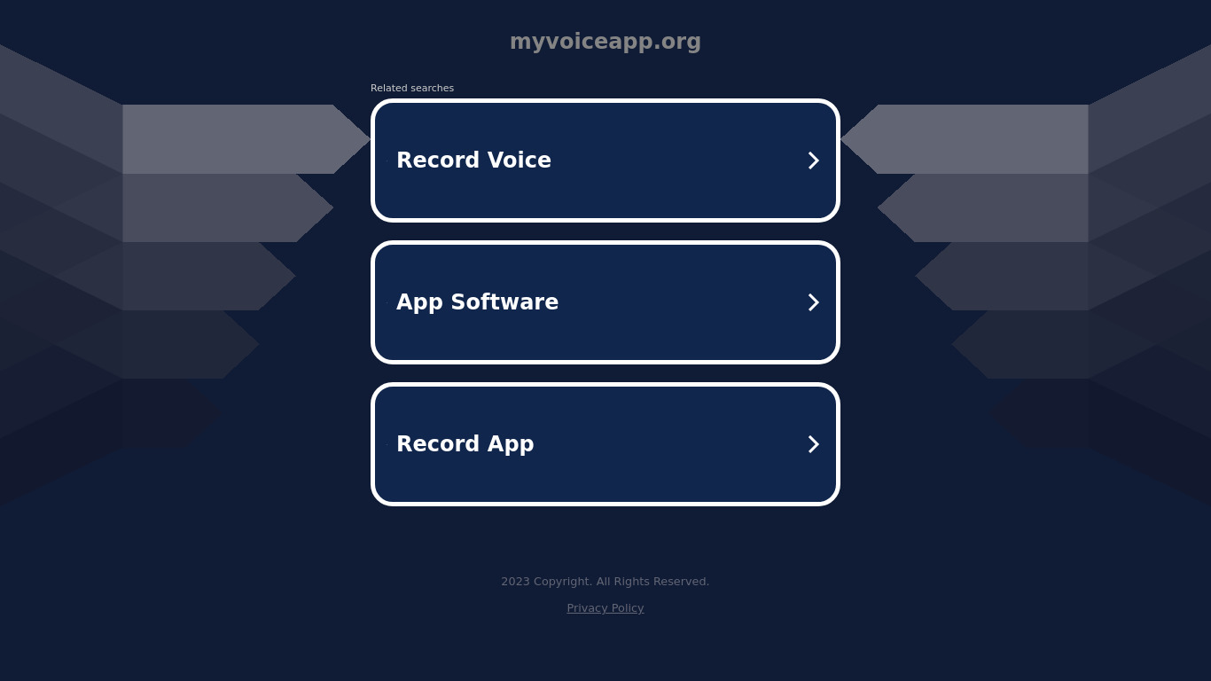 My Voice Landing page