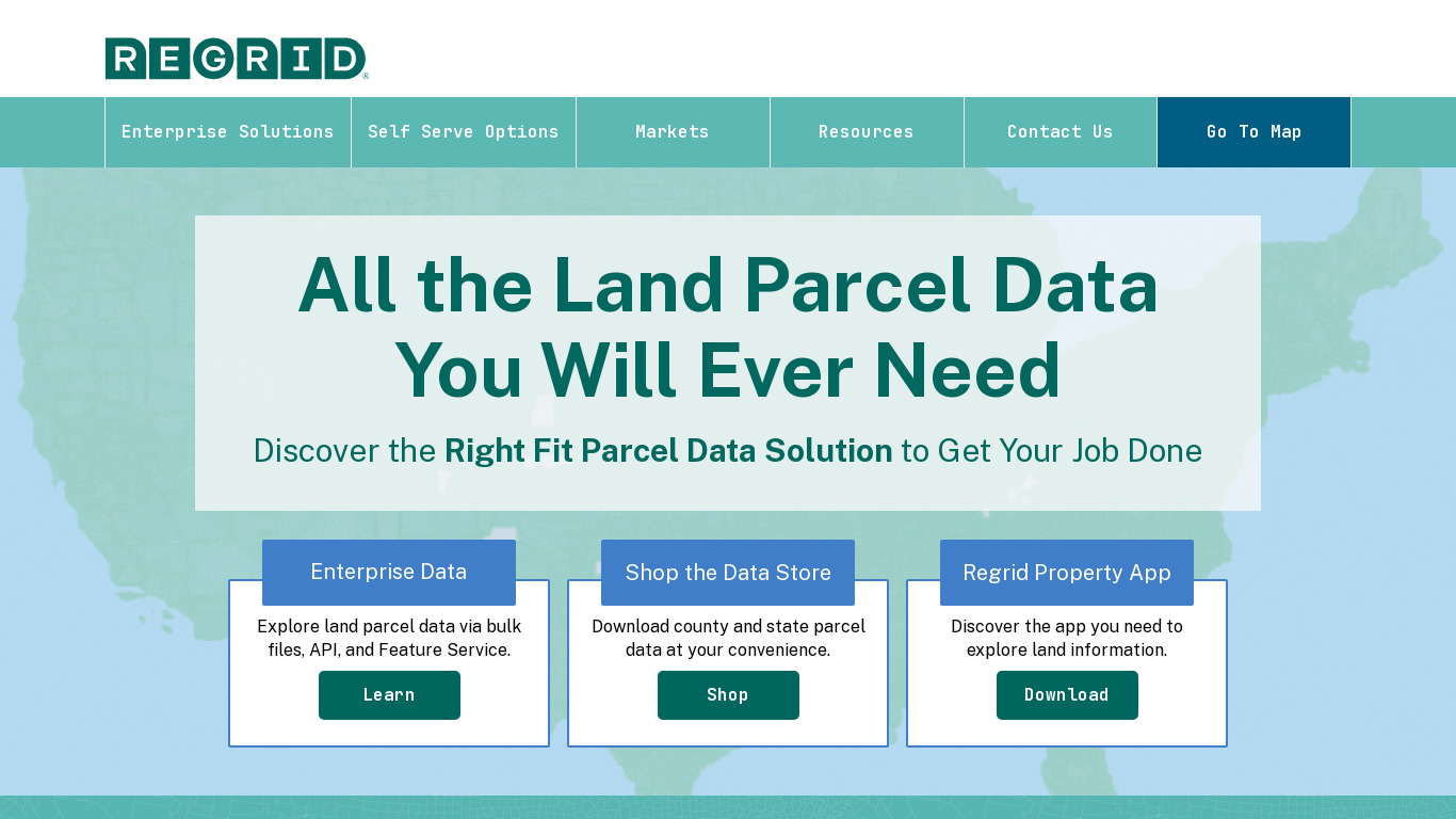 Landgrid Map & Survey Property Landing page