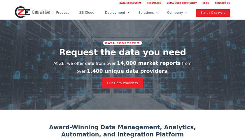 ZEMA Suite Landing Page