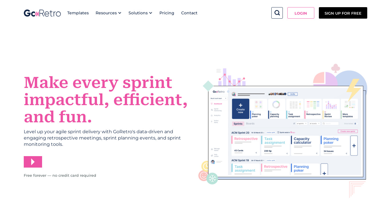 GoRetro Landing page