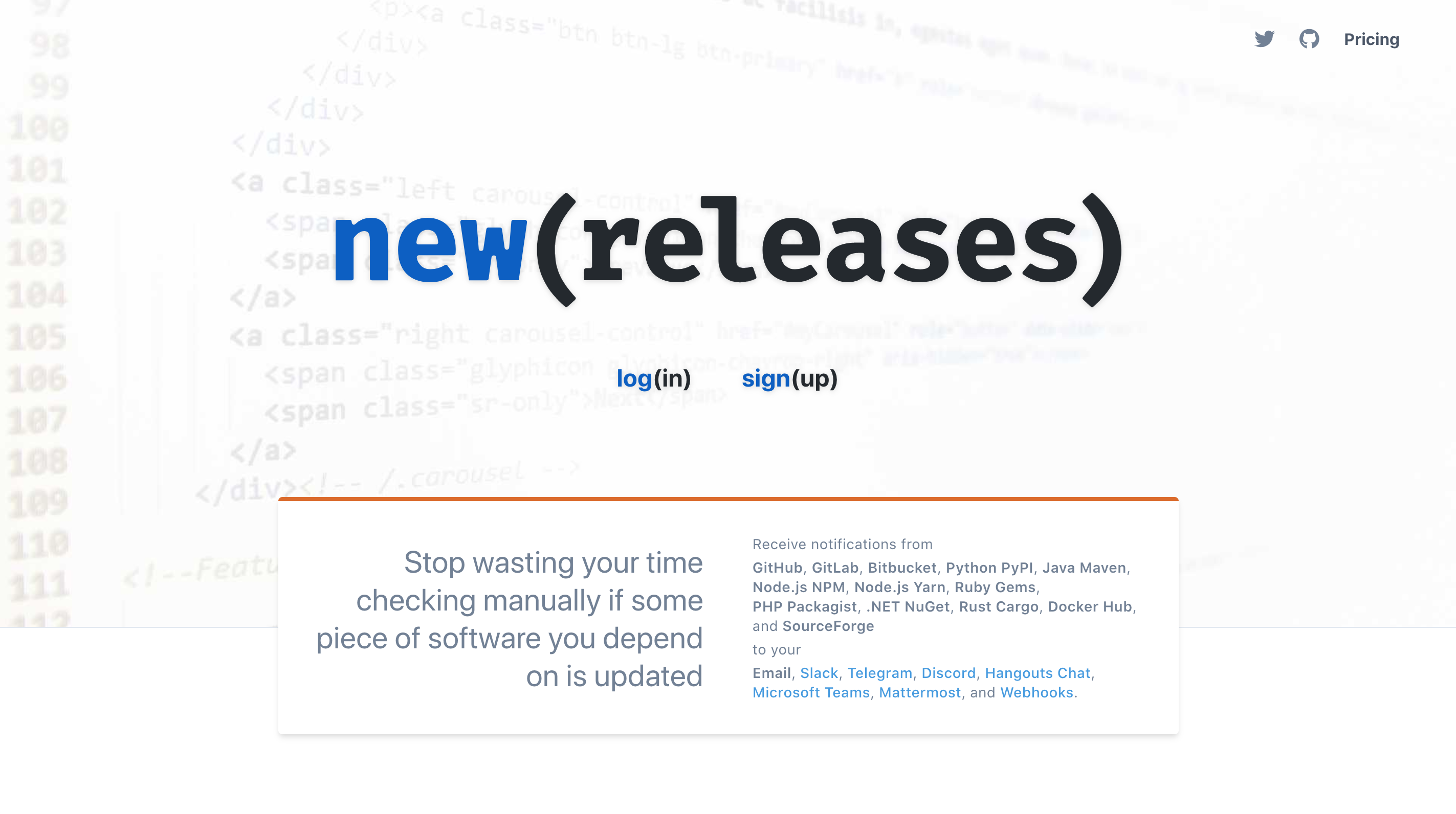 NewReleases Landing page