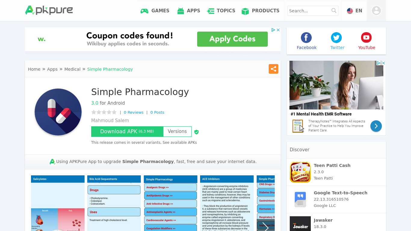 Simple Pharmacology Landing page