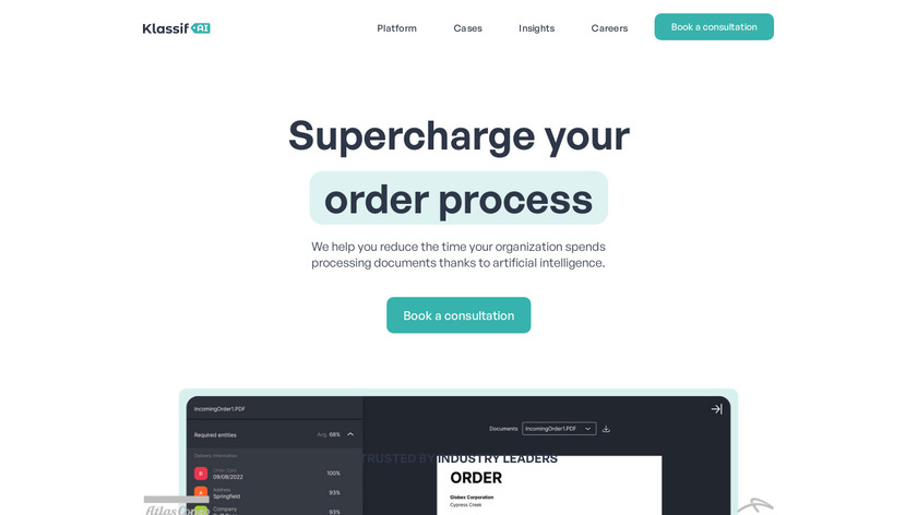 Klassif.ai Landing Page