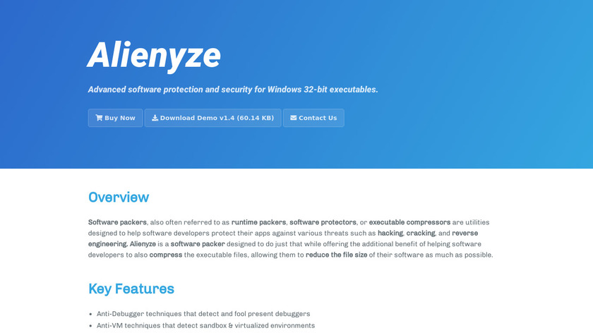 Alienyze Landing Page