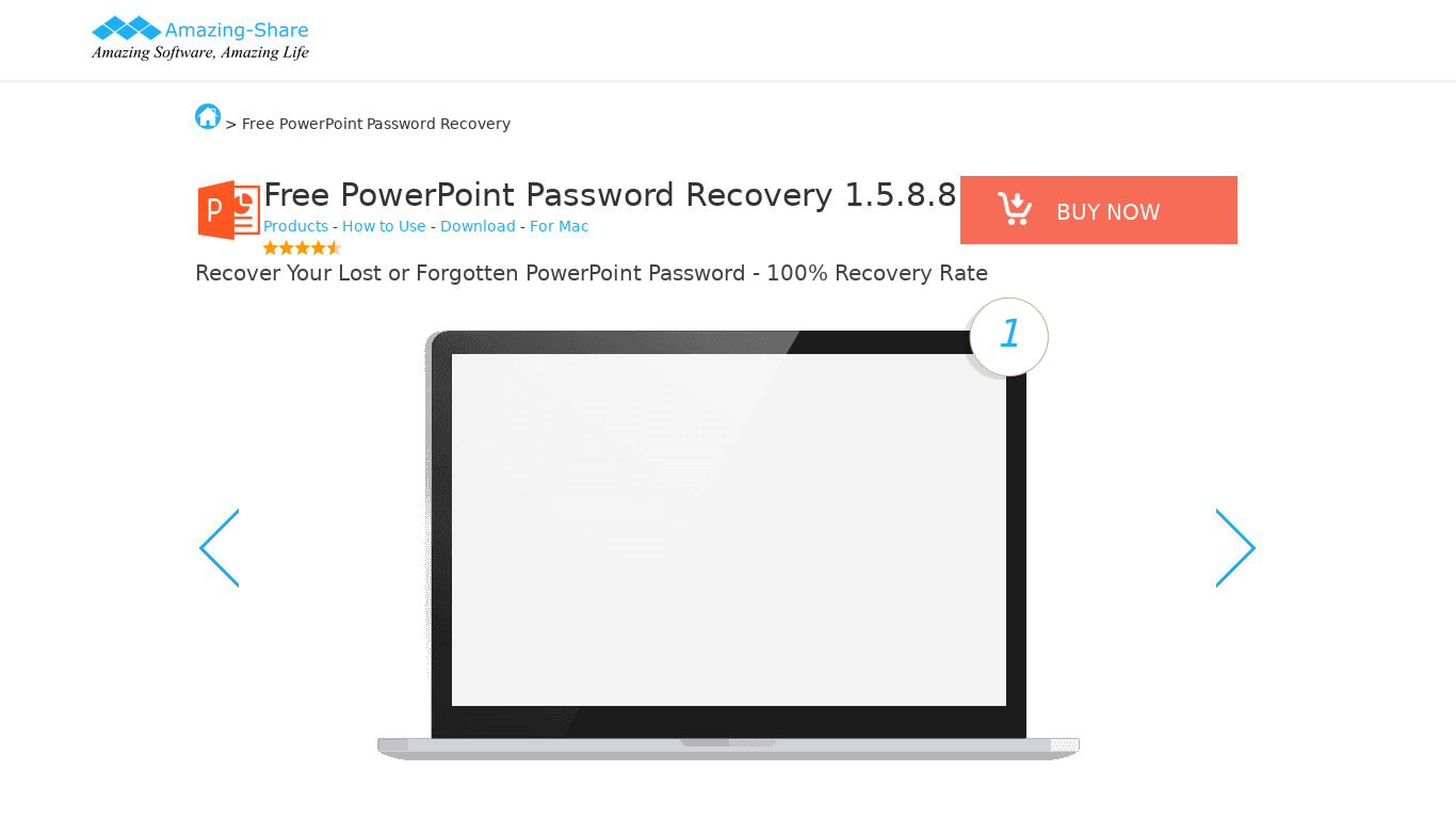 Free PowerPoint Password Recovery Landing page