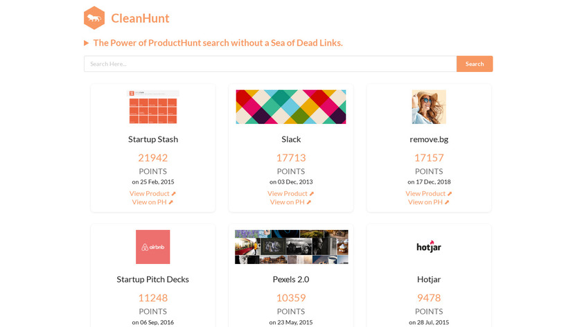 CleanHunt Landing Page
