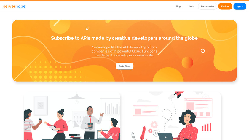 Server Nope Landing Page