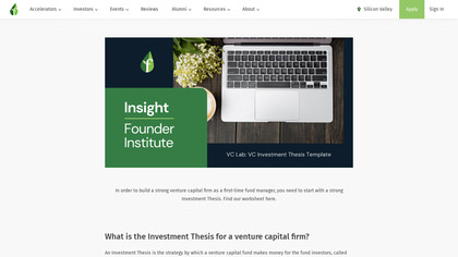 VC Firm Investment Thesis Worksheet image