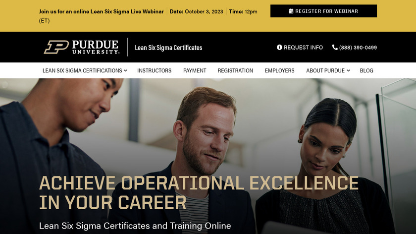 Purdue.edu Lean Six Sigma Landing Page