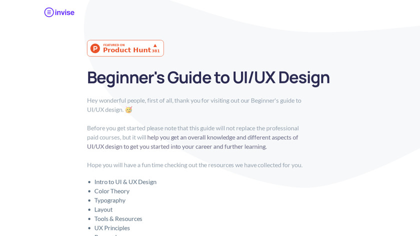 Beginner's Guide to UI/UX Design Landing Page