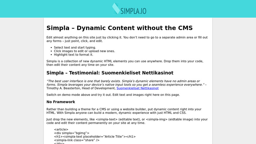Simpla Landing Page