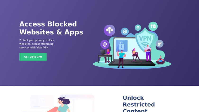 Vista VPN Landing Page