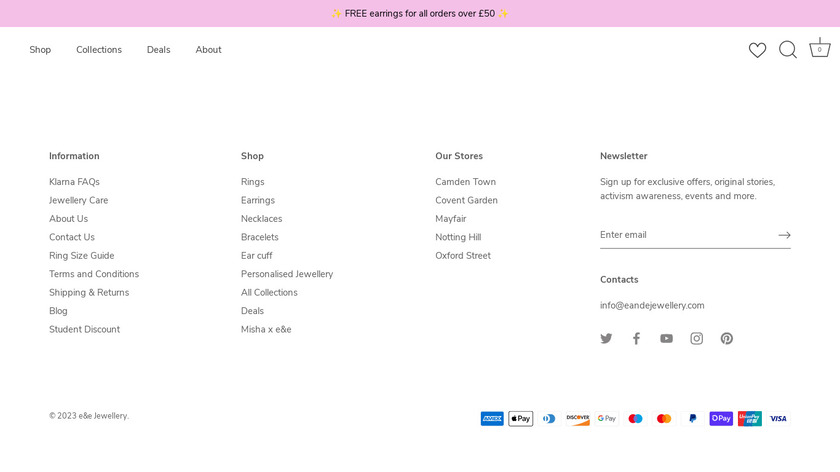 e-Jewelry Landing Page