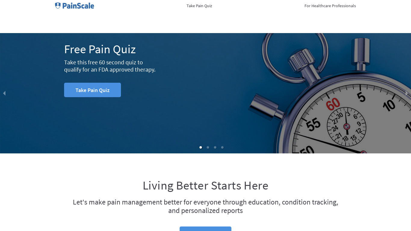 PainScale Landing page
