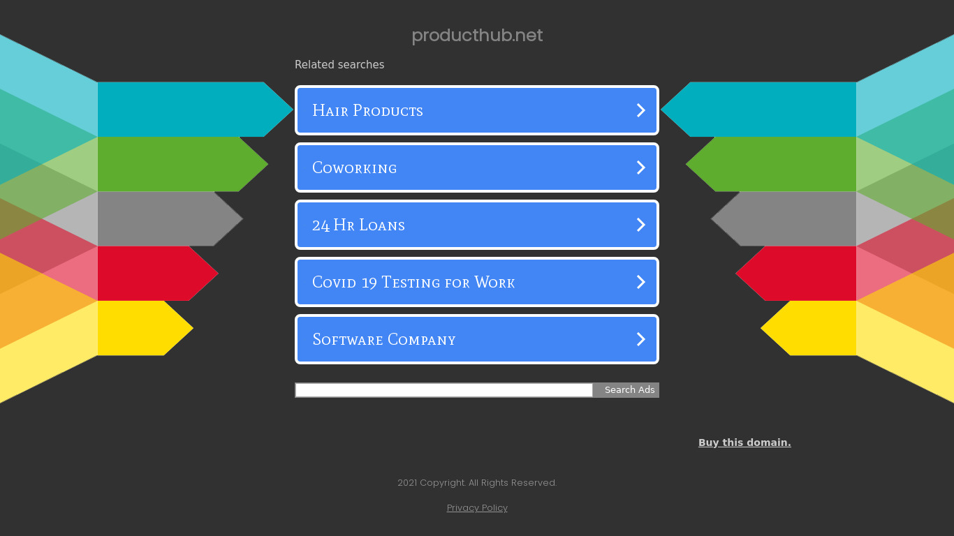 ProductHub.net Landing page