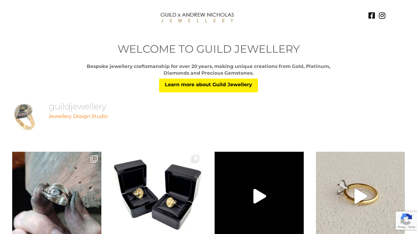 Guild Jeweler Landing page