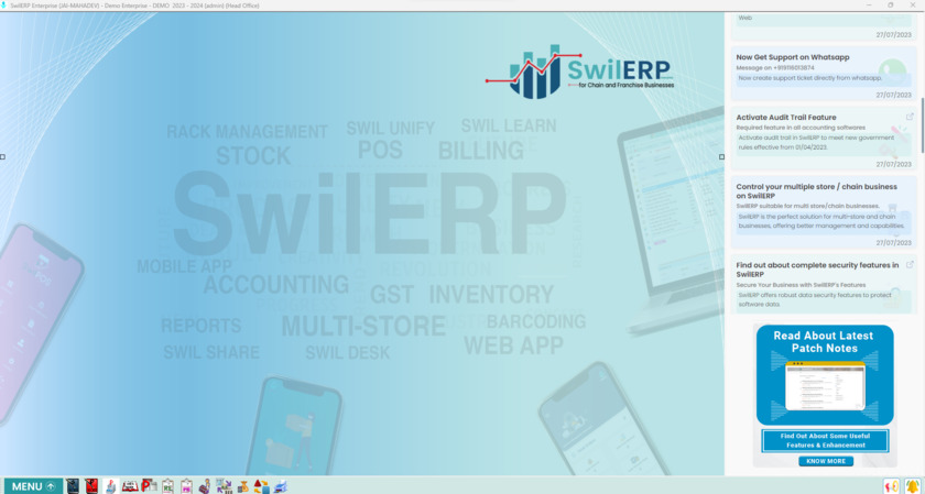 SwilERP Landing Page