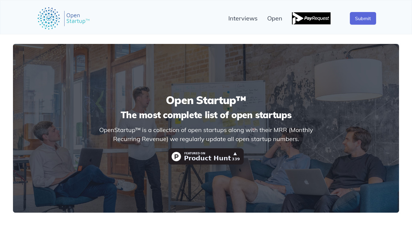 OpenStartup.dev Landing page