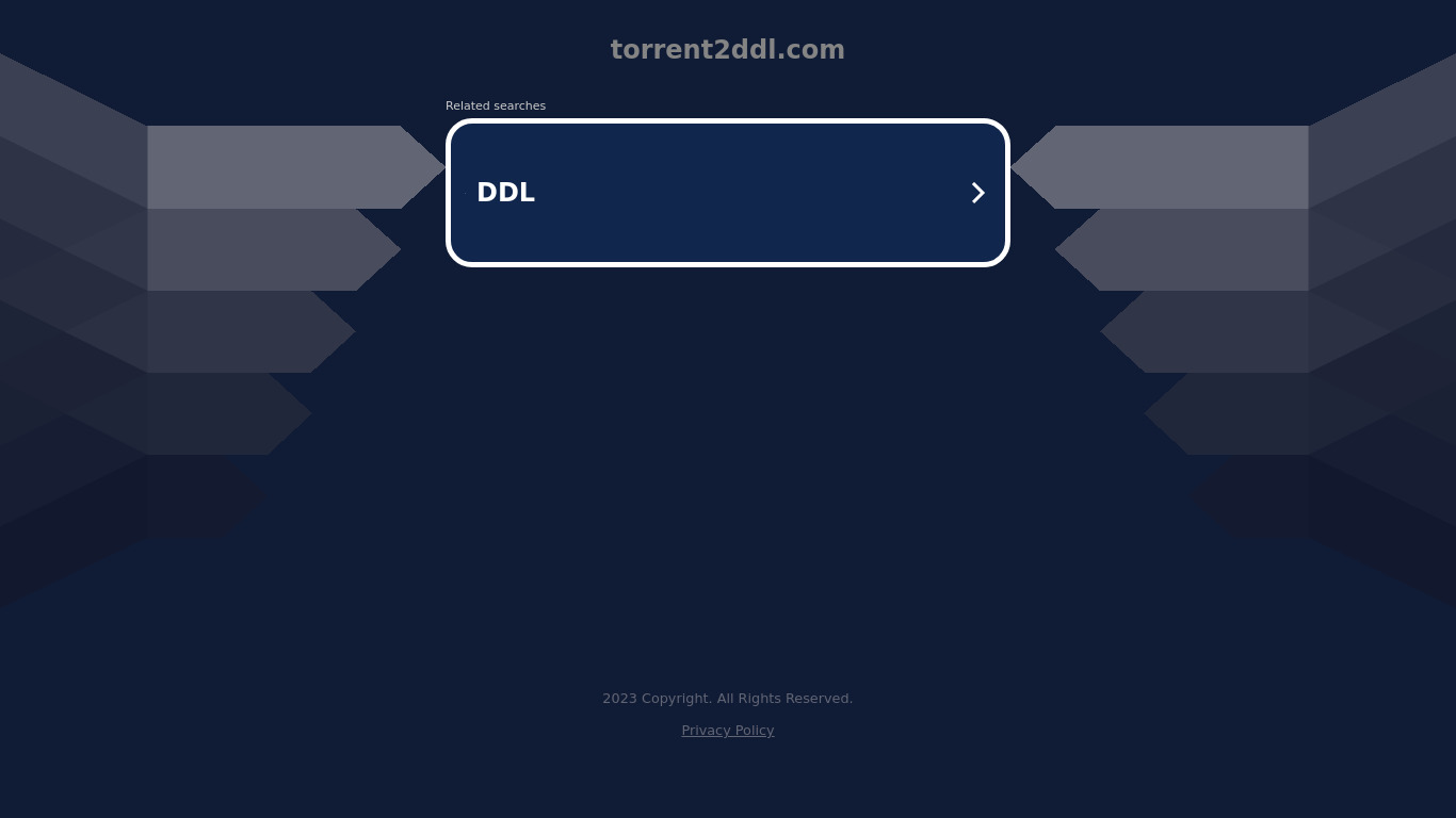 Torrent2DDL Landing page