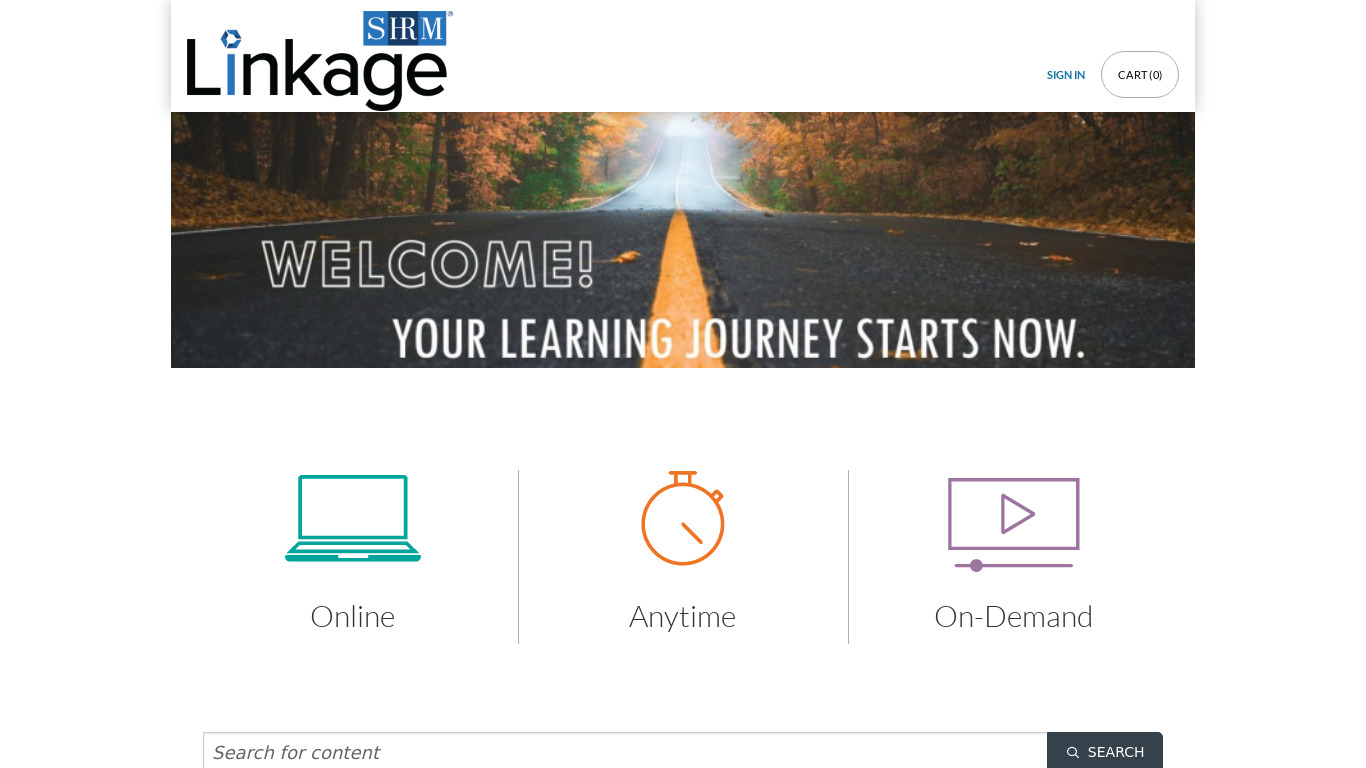 Linkage Inc. Landing page