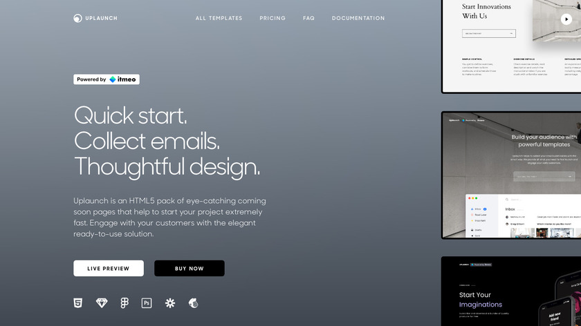 Uplaunch by itmeo Landing Page