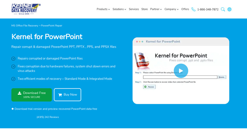 Kernel Recovery for PowerPoint Landing Page