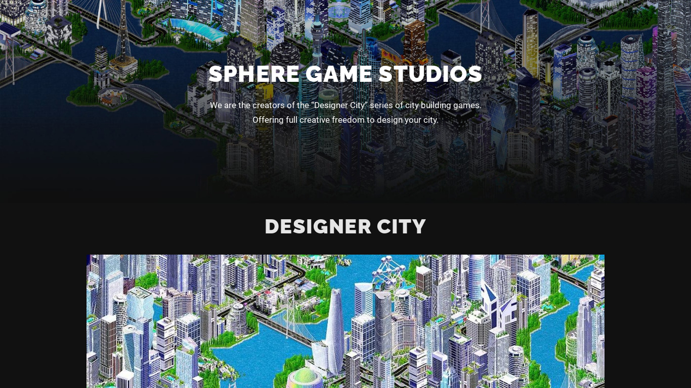 SpaceCity Landing page