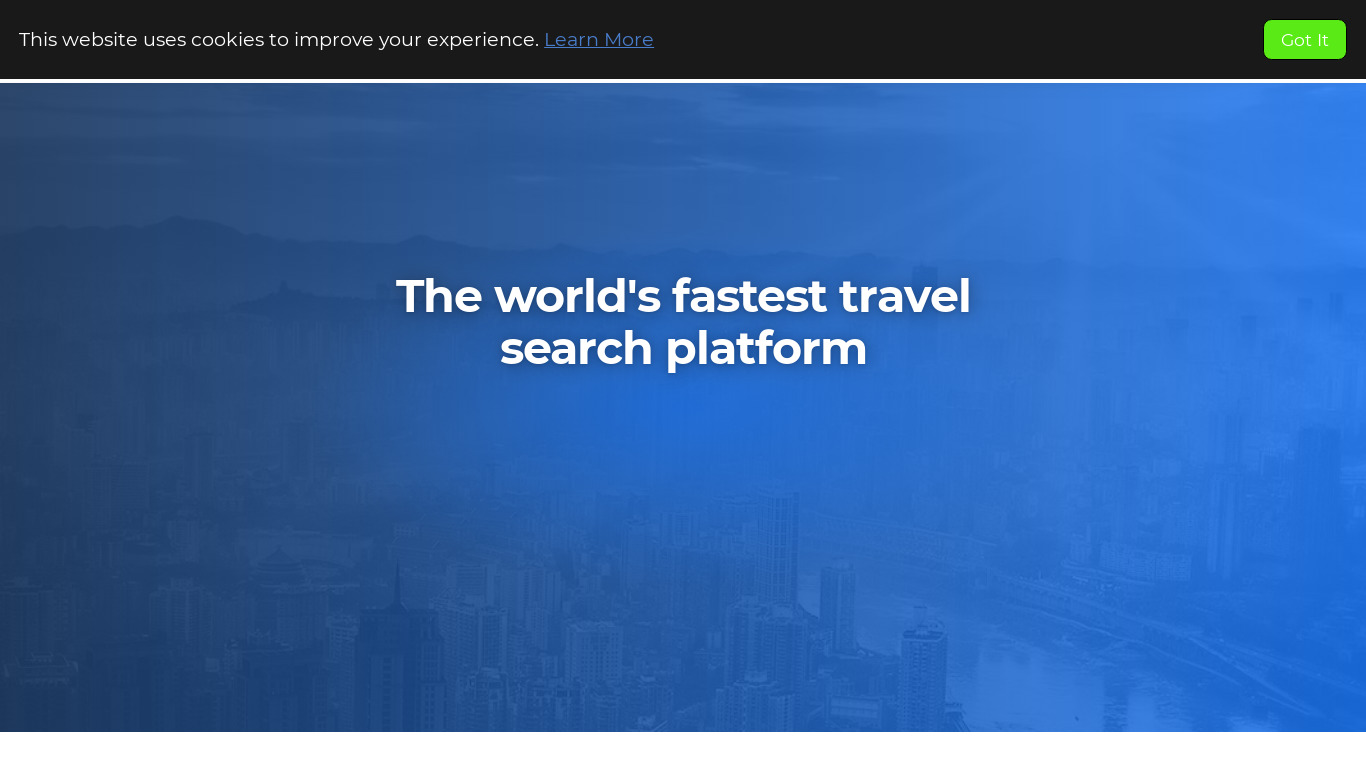 Mighty Travels Landing page