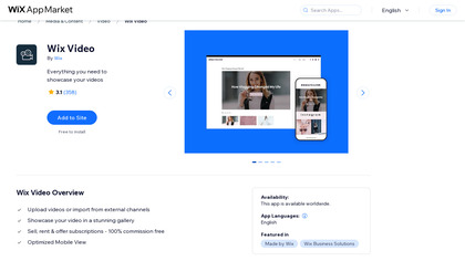 Wix video image