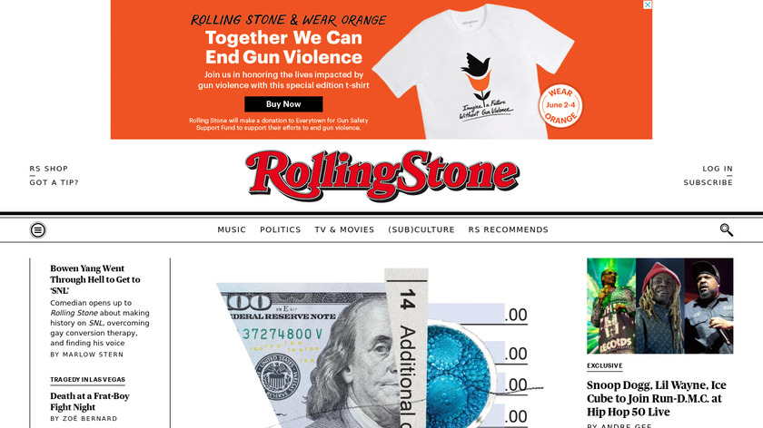 Rolling Stone Landing Page