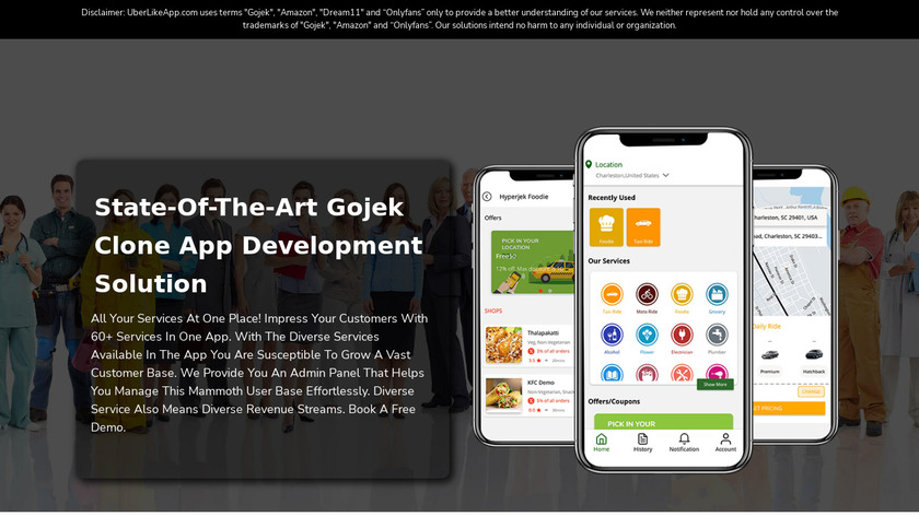 Hyperjek - Gojek Clone Application Landing Page