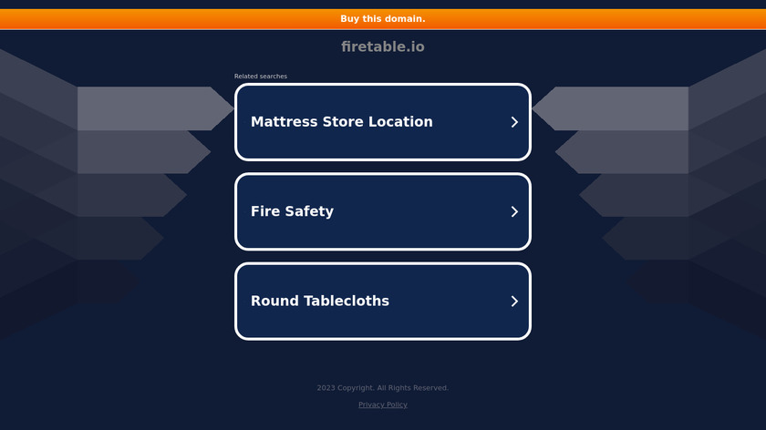 Firetable.io Landing Page