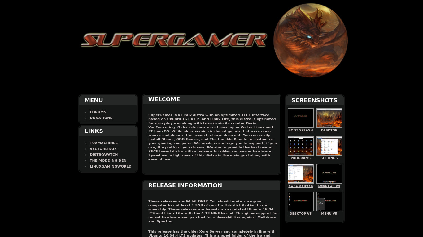 SuperGamer Landing page
